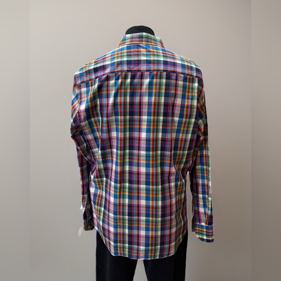 Bugatchi Vibrant Plaid Button Down Shirt - Picture 3 of 8
